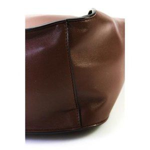 Stella McCartney Womens Button Top Solid Leather Cut Out Tote Handbag Br…